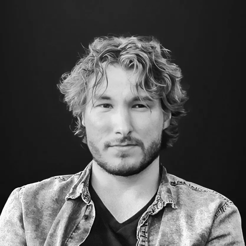 Scott C. Booth, black and white portrait