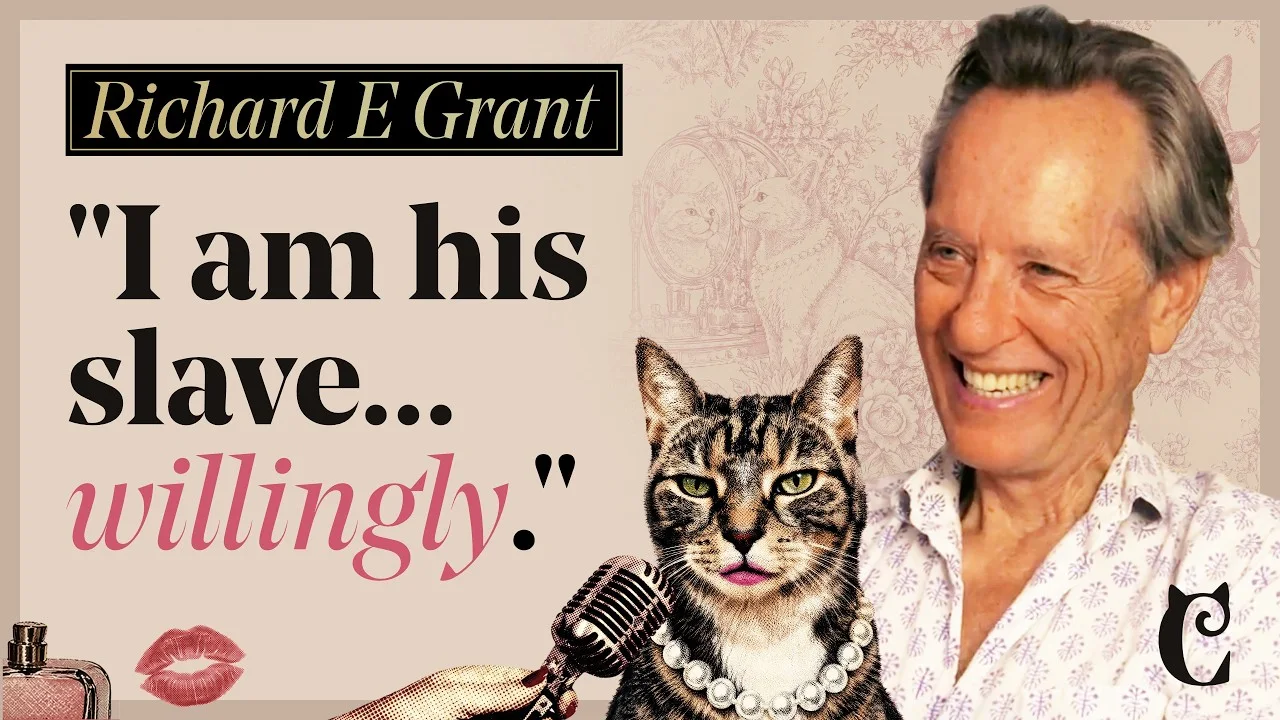 Thumbnail for the Richard E Grant episode, made with Scott C. Booth’s template